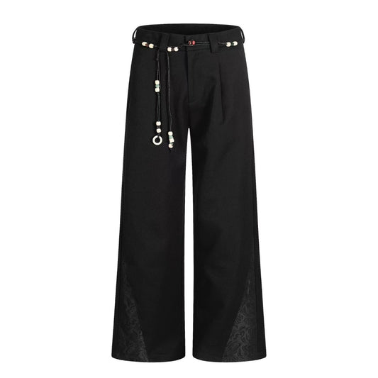 Beaded Belt Detail Trousers